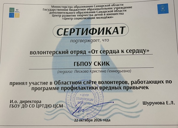 Областной слет волонтеров