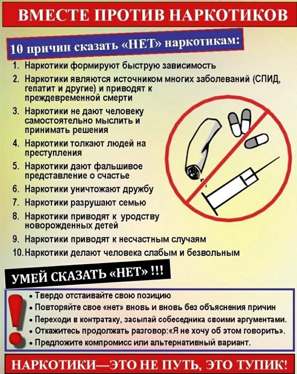 нет наркотикам