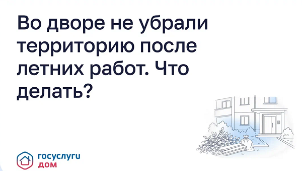 не убрали территорию